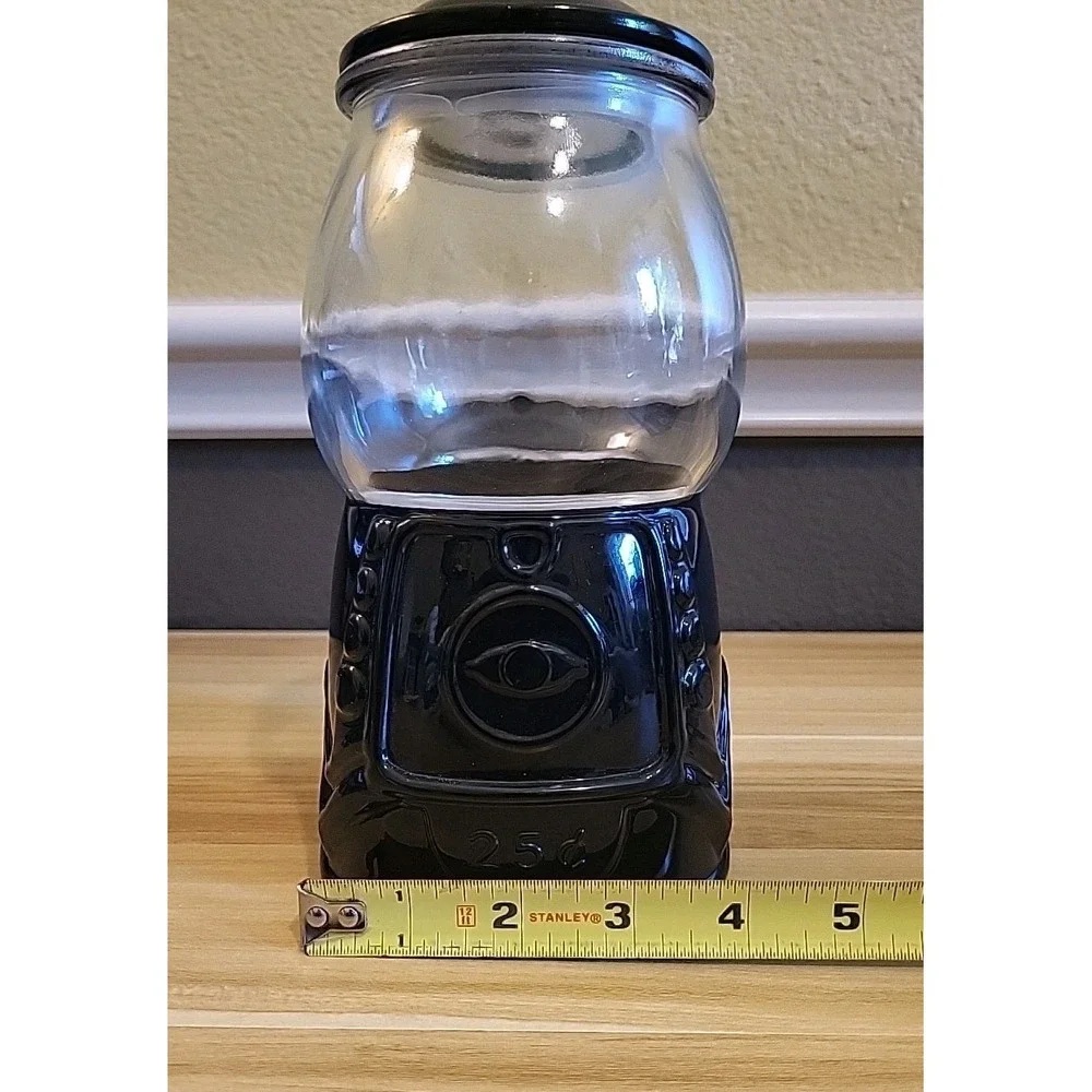 Target Halloween Black Glass Gumball Machine Candy Jar Canister All Seeing Eye